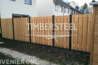 Hout beton schutting