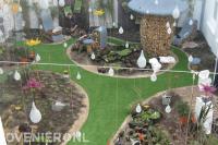 Stadstuin met kunstgras