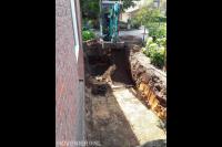 Grondwerk met minigraver