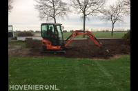 Grondwerk met minigraver