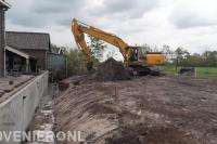 Grondwerk met graafmachine