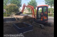 Grondwerk met minigraver