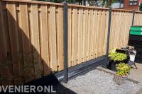 Hout beton schutting plaatsen