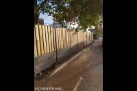 Hout beton schutting