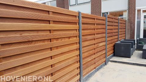 Hout beton schutting