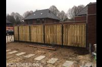 Hout beton schutting