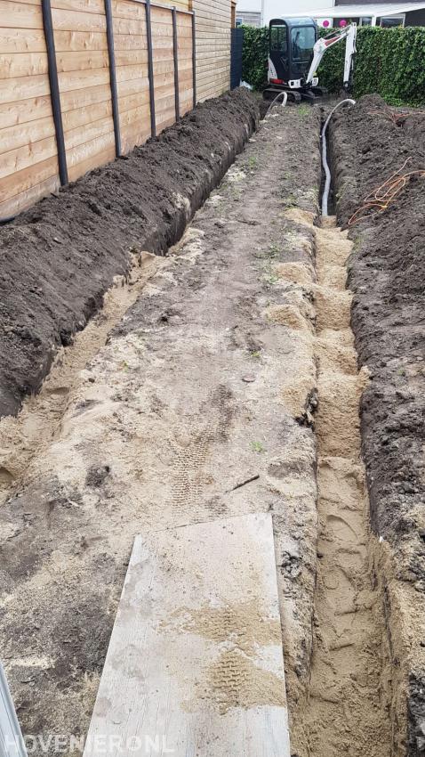Sleuven graven voor drainage