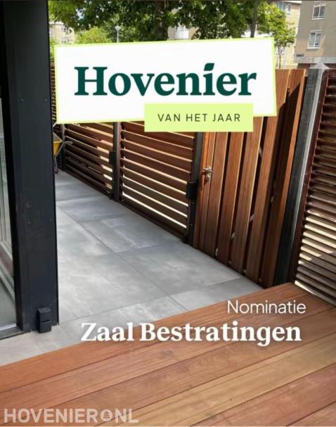 Amsterdam centrum  vlonders schutting en keramische tegels