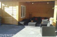 Houten overkapping met berging