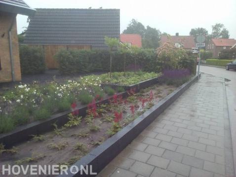 Nieuwe beplanting aanbrengen in voortuin