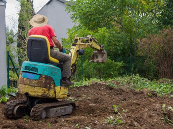 Tuin afgraven